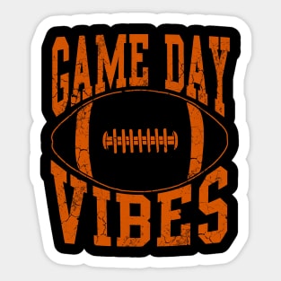 Game Day Vibes Football Vintage Distressed Sticker
